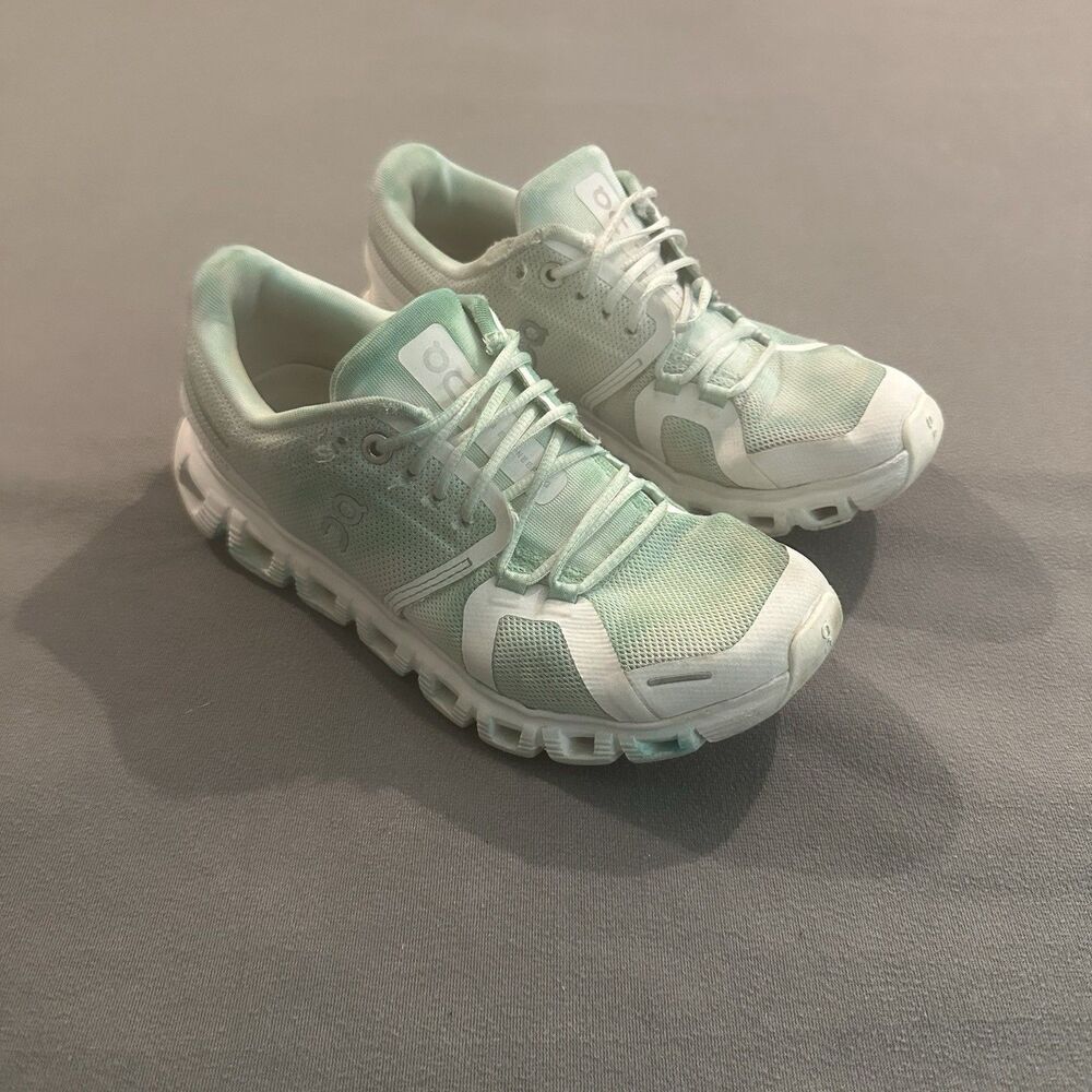 On Cloud 6 Shoes Womens 6.5 Mesh Lace Up White Dyed Running Outdoors Low Top